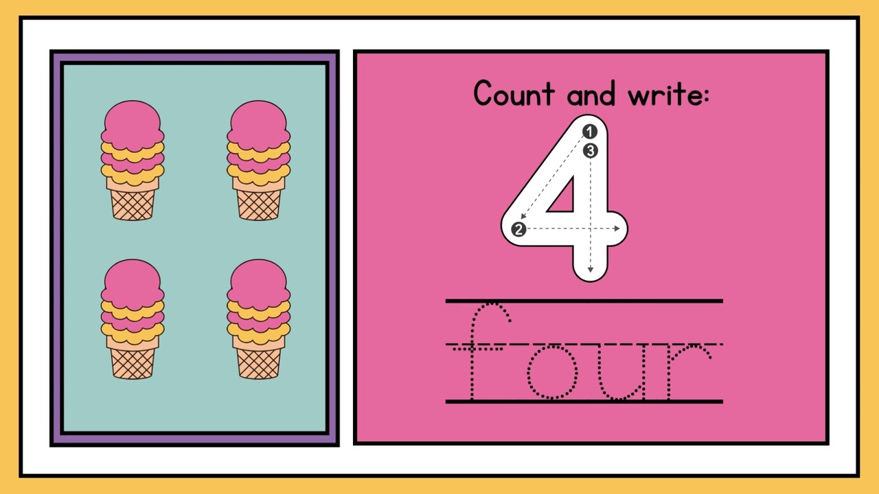 ✏️ Learn Counting, Spelling & Writing Numbers 1 to 10 🧮 | Fun Kids Learning Video