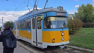 Трамвай Düwag Gt8 По Линия 23, София