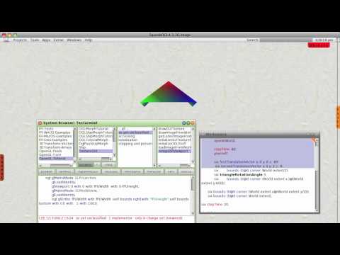 Squeak Smalltalk Tutorial OpenGL tutorial textures addendum  0 0.0.41.3.1.mov