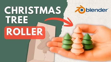 Christmas Tree Texture Roller in Blender – Polymer Clay 3D Tool Tutorial