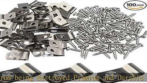 Wire Fence Clips 100 Pcs Fence Wire Clamps Stainless Steel Fencing Mounting Clips with 100 Pcs Stai