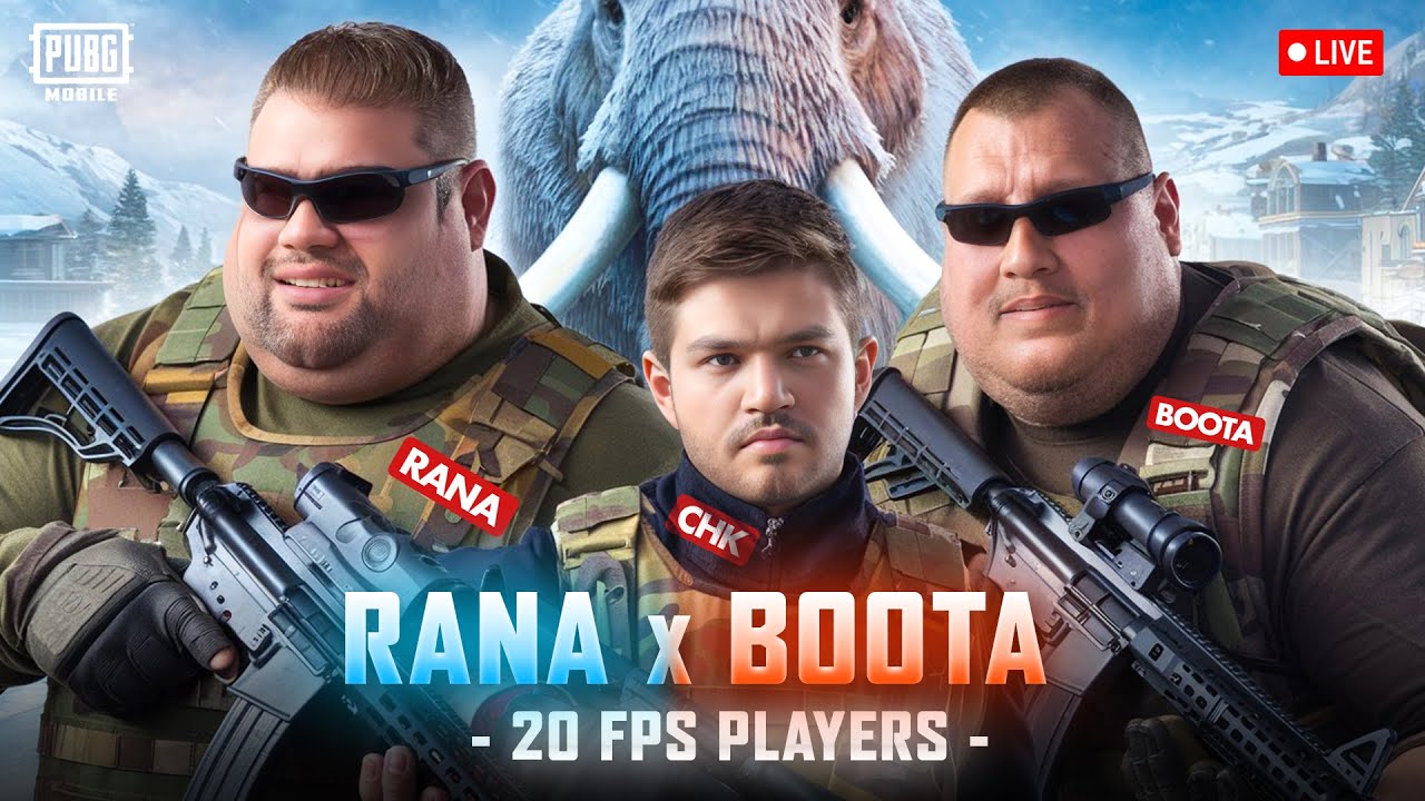 Rana x Boota 20 Fps Players Gameplay - PUBG Mobile 💥 CHK Gaming Fastest ...