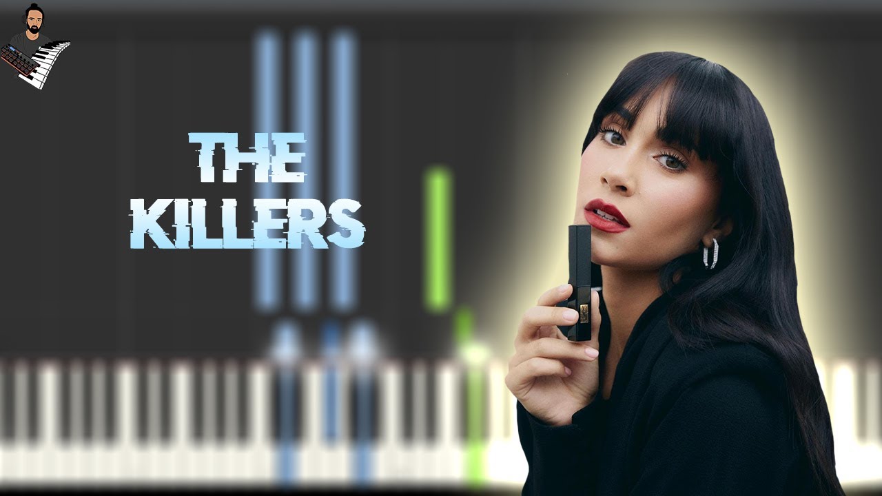 Aitana - The Killers | Instrumental Piano Tutorial / Partitura / Karaoke / MIDI