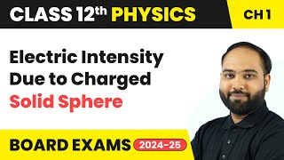 Electric Intensity Due to Charged Solid Sphere | Class 12 Physics Chapter 1 | CBSE 2024-25