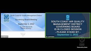 South Coast AQMD Governing Board Meeting - September 2, 2022