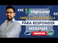 Crear o editar plantillas para responder en Go High Level
