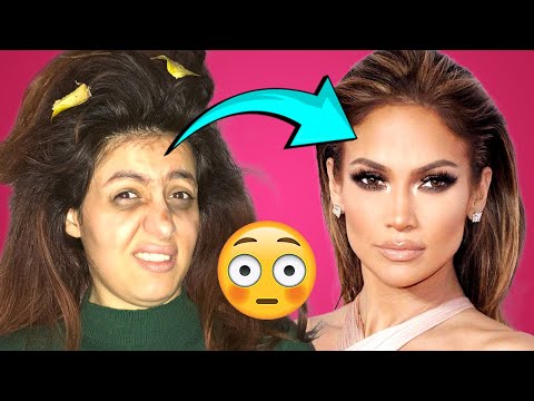 Jennifer Lopez Makeup Transformation 💄 Without Surgery #makeuptransformation