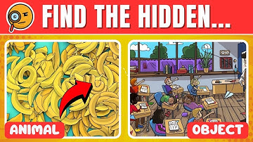 Find the Hidden Animals and Objects 🔍👀🦉