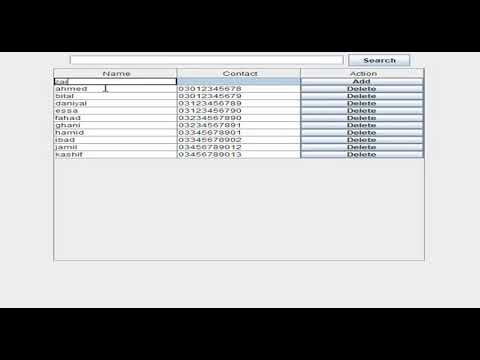 Phone Directory project Using Java language