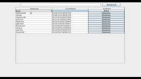 Phone Directory project Using Java language