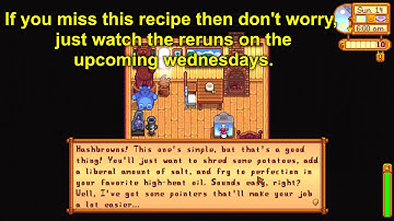 How to learn Hashbrowns recipe - Stardew Valley 1.4