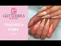 Peachy Star Full Set using Glitterbels Acrylic Powders with Nicola Bishop