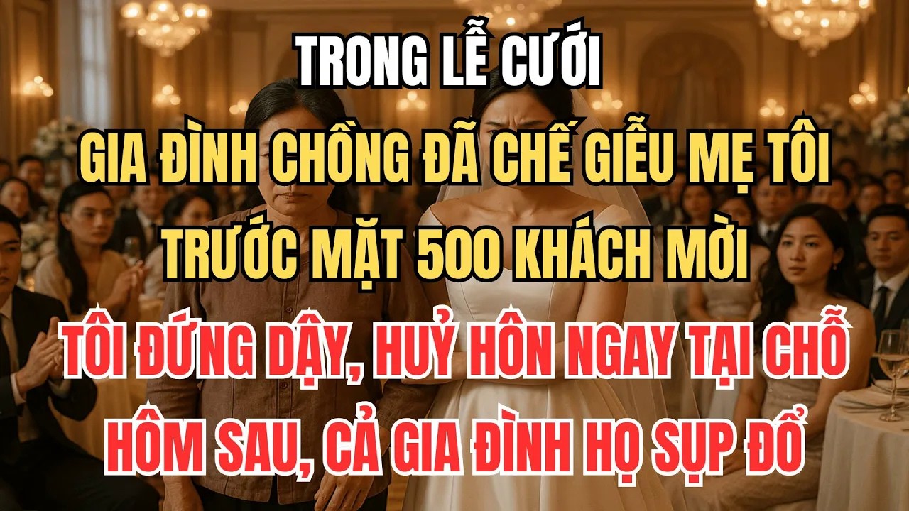 Gia Đình Chồng Đã Chế Giễu Mẹ Tôi Trước Mặt 500 Khách Mời, Tôi Đứng Dậy Lập Tức Huỷ Hôn Ngay Tại Chỗ