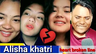 Reaction Alisha khatri tik tok video heart touch line