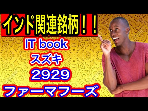 【インド関連銘柄】IT book スズキ　2929ファーマフーズ❗️