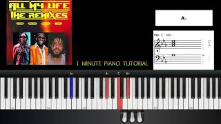 "ALL MY LIFE" (LIL DURK, J COLE, BURNA BOY) PIANO TUTORIAL