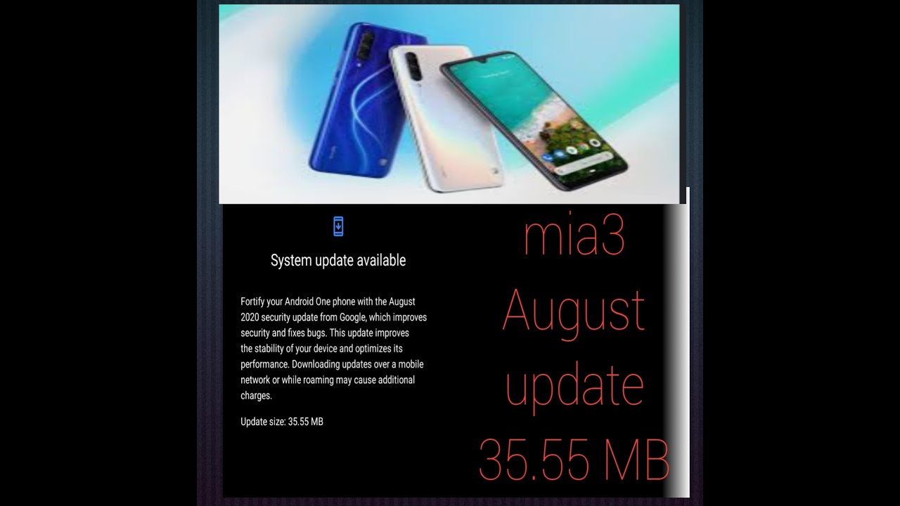 Xiaomi A3 August update