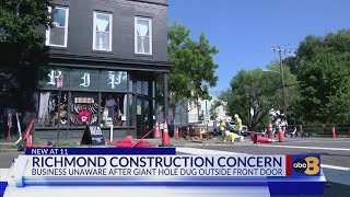 'They didn't say anything to us': Sidewalk dig disrupts Richmond shop