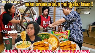 CUCI ATAP BALKON ‼️TUGAS DARI MAJIKAN PAS HUJAN - COCOK NYA MAKAN SARIMI SOTO   PISANG GORENG