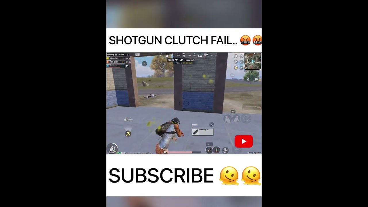 SHOTGUN CLUTCH FAIL 💢🫠, #pubgmobile #shorts #viralshorts  #bgmi @bgmiunbannews @bgmi