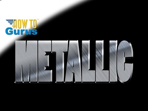 Photoshop Text : Make a Metallic Brushed Metal Effect : CC  CS CS Tutorial