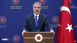 Dışişleri Bakanı Hakan Fidan, Suriye Dışişleri Bakanı Esad Hasan Şeybani Ile Açıklama Yapıyor