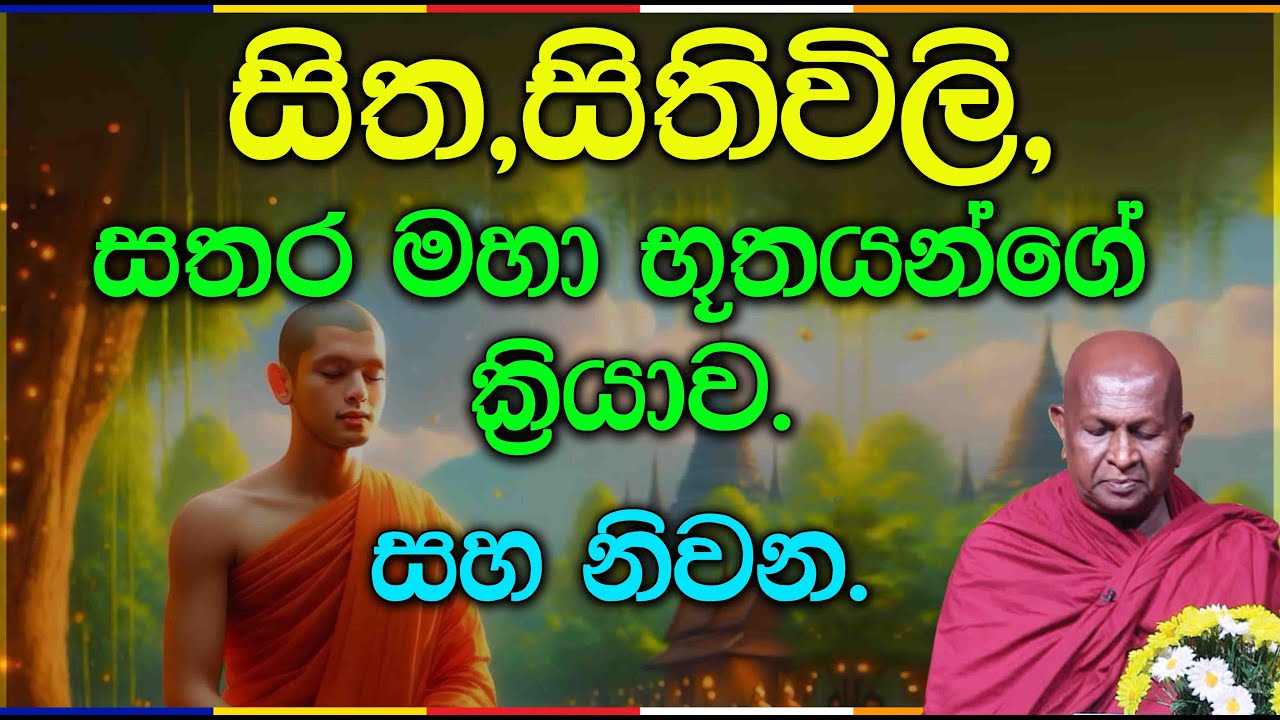 සිත,සිතිවිලි,සතර මහා භූතයන්ගේ ක්‍රියාව. නිවන.928 පූජ්‍ය තපෝවනයේ අරියධජ හිමි #බණ #ධර්මදේශනා