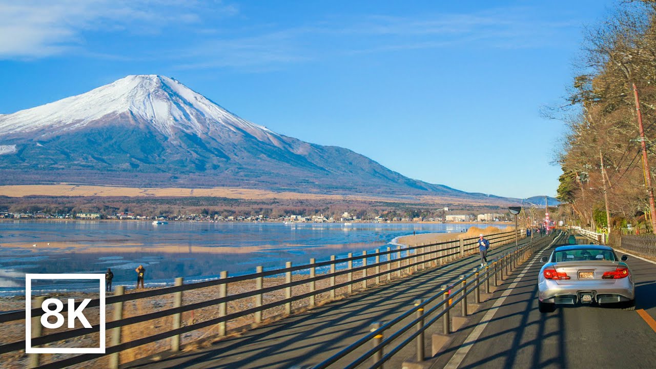 Mount Fuji Dawn Drive / 8K 60fps HDR / Car Ambience (No Music) / Binaural Audio