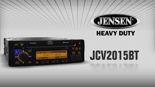 JENSEN AWM968 AM/FM/CD/DVD/USB Bluetooth Stereo, Front USB supports MP3/WMA, DVD Player CD, CD-R, CD-RW, DVD/DVD+R, DVD RW, DVD-R, DVD-RW, DVD-Video, MPEG-4, VCD, JPEG and MP3/WMA Compatible JENSEN Heavy Duty JCV2015BT