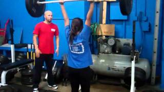 Nicole at Crossfit Kingdom do Split Jerks