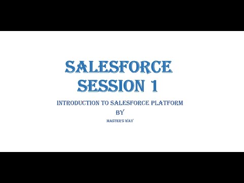 Salesforce Admin Session 1 - Platform Introduction - YouTube