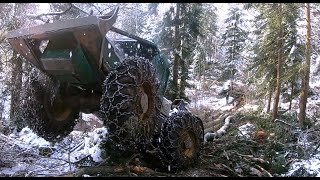 Timberjack 240C on the Limit- High skill Skidder Operator!