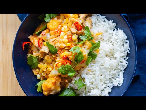Thai Chicken Cauliflower Curry  Quick  Easy Healthy Dinner Recipe