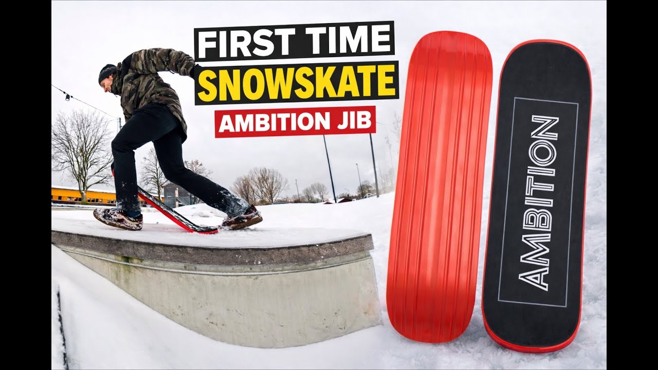 Ambition Snowskate Jib, First time