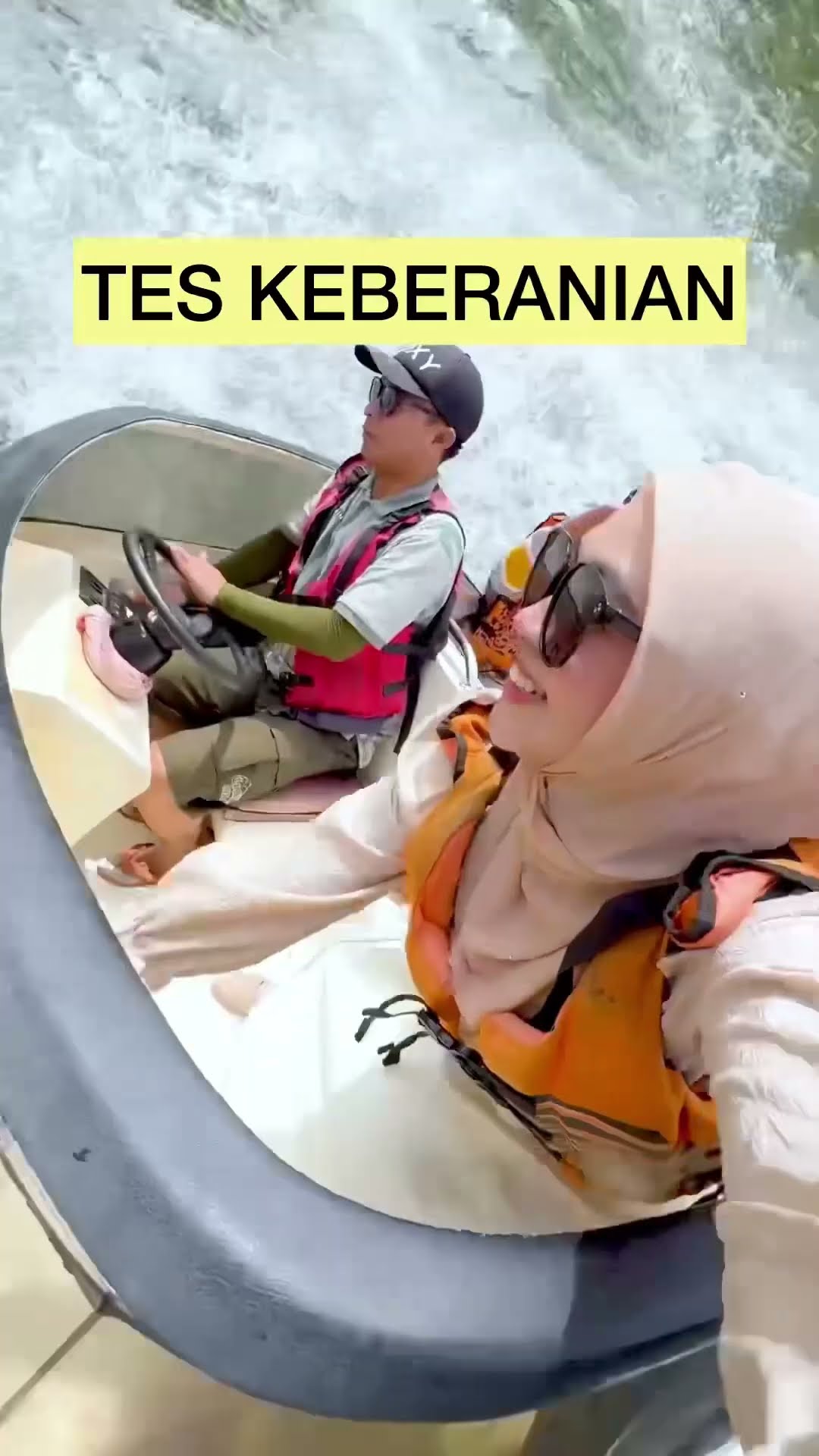 Ricis Uji nyali naik speedboat.. #riaricis