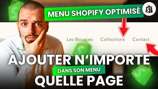 SHOPIFY - AJOUTER UNE PAGE DANS SON MENU (header ou footer)