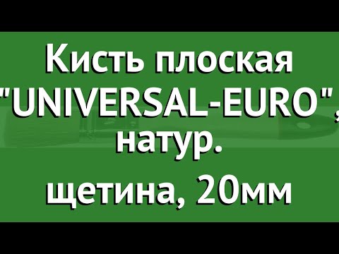 Кисть плоская UNIVERSAL-EURO, натур. щетина, 20мм (Stayer) обзор 0102-020 Кисть плоская UNIVERSAL-EURO, натур. щетина, 20мм (Stayer) обзор 0102-020