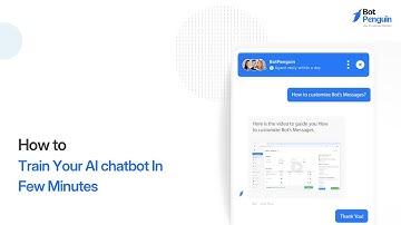 How To Train Your AI chatbot In Few Minutes | BotPenguin