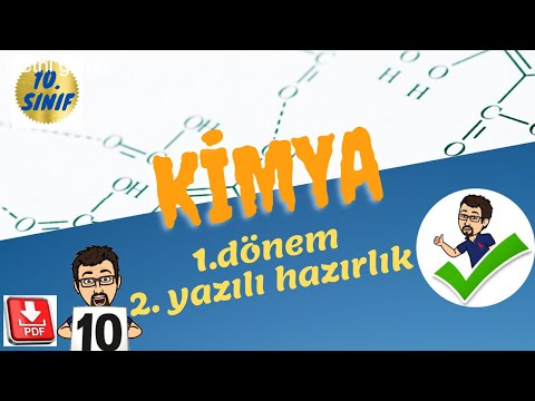 10. sınıf kimya sınıf 1. dönem 2. yazılı + PDF 2022-2023 (kolay-orta)