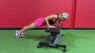 Hands elevated push-up ISO