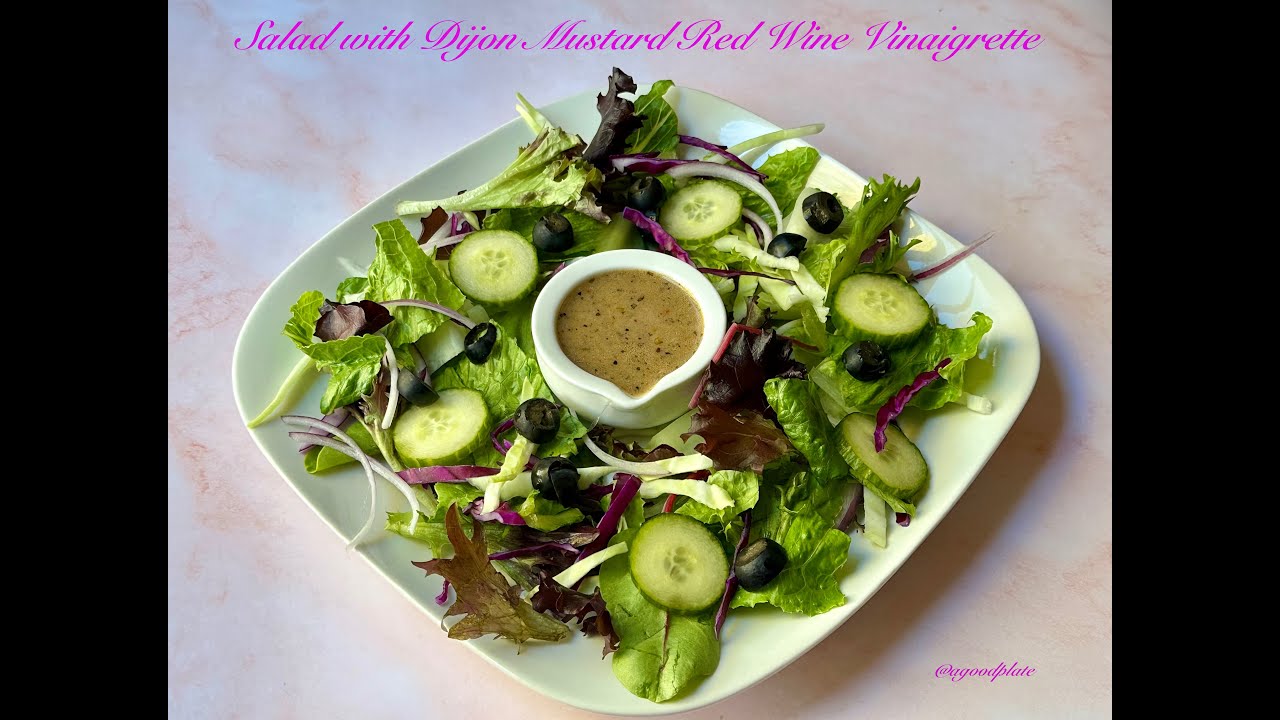 Salad with Dijon Mustard Red Wine Vinaigrette YouTube