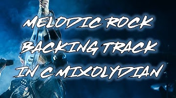 Melodic Rock Jam Track in C Mixolydian 🎸 Guitar Backing Track