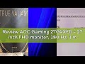 Review AOC Gaming 27G4XED - 27 inch FHD monitor, 180 Hz, 1 ms, FreeSync Prem., G-Sync comp., HDR10 (
