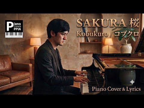 桜 / コブクロ（ピアノソロ）完全耳コピ・フル歌詞【作業用BGM/癒しピアノ】Sakura Piano Cover