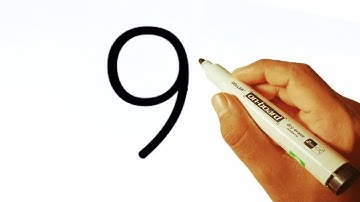 Easy Duck drawing from number 9 l How to draw Duck step by step l Duck drawing using the number 9