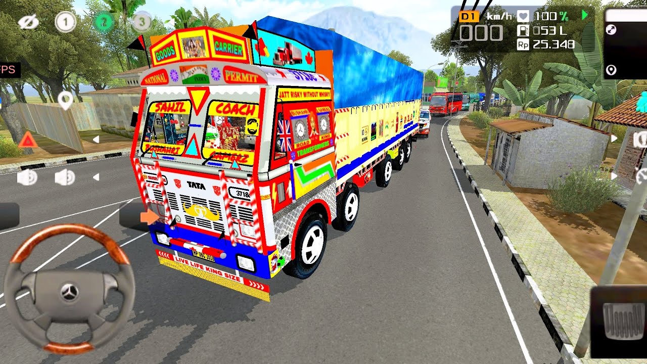 Tata 3718c realistic ✅ truck driving indian city & village road map - Android gameplay 