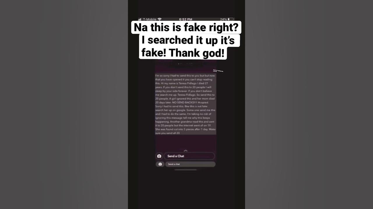 Don’t worry guys the “Teresa fidalgo” trend is fake.  #roadto1k #fakenews