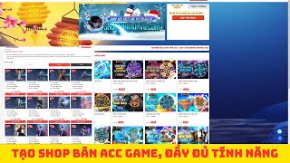 CHI TIẾT TẠO SHOP BÁN ACC GAME,  RANDOM, VÒNG QUAY, RÚT KIM CƯƠNG TỰ ĐỘNG, AUTO NẠP TIỀN