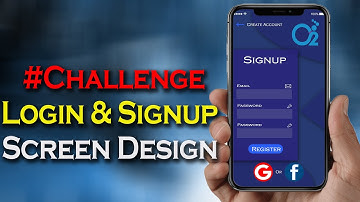 Adobe Photoshop UI UX Design Challenge | Beautiful Login and SignUp Screen Design