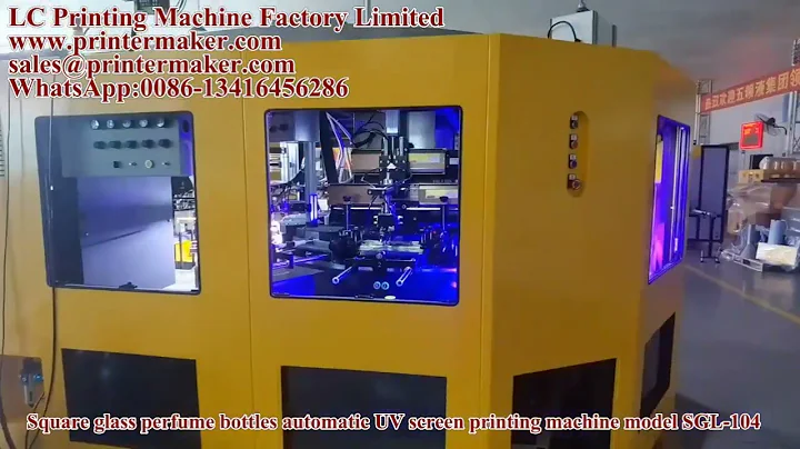 Square glass perfume bottles automatic UV screen printing machine model SGL-104